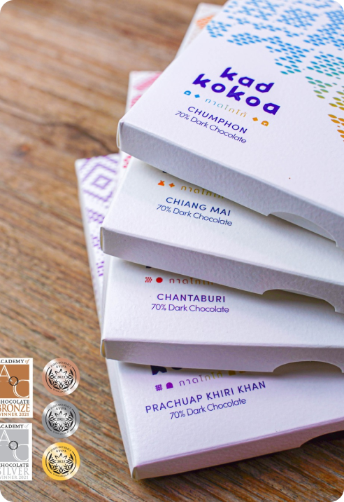 Collection of 4 single origin chocolate bars