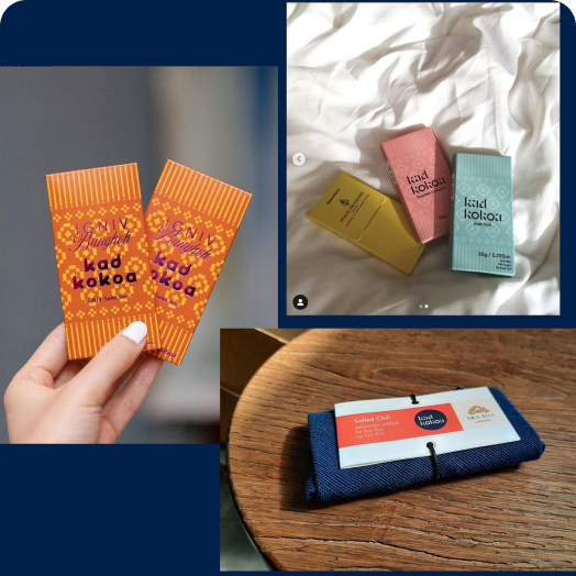 Custom chocolate packaging for different customers