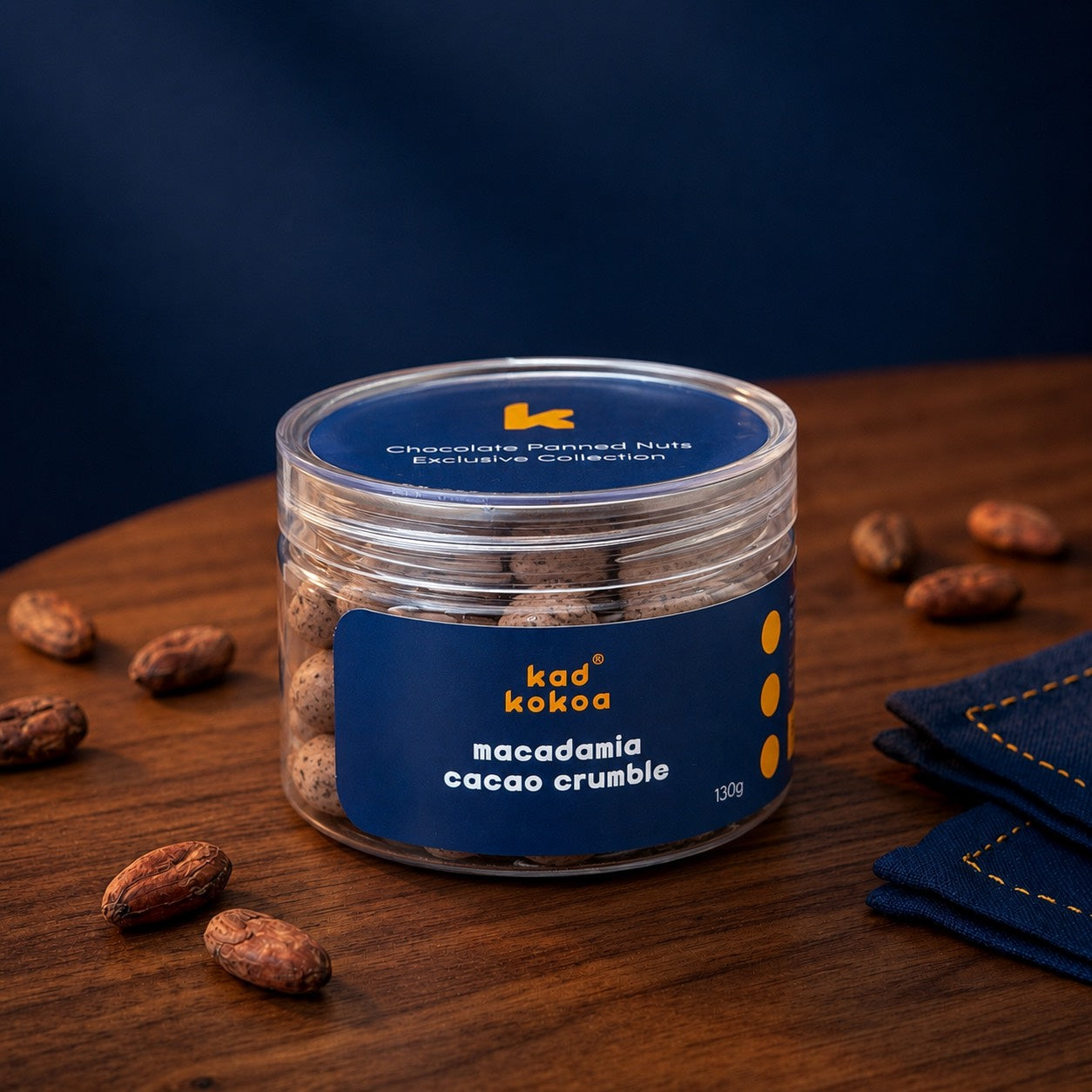 Panned Macadamia Cacao Crumble - 130g Jar