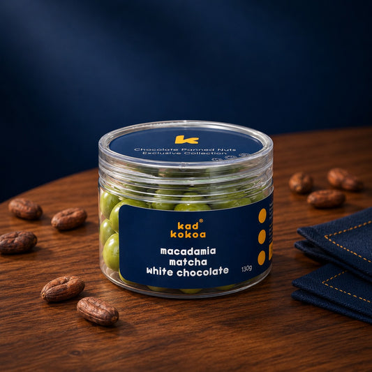 Panned Macadamia Matcha White Chocolate - 130g Jar