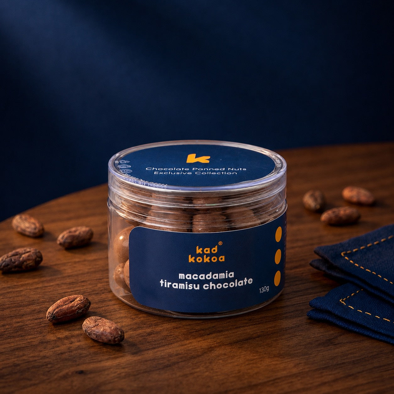 Panned Macadamia Tiramisu Chocolate - 130g Jar