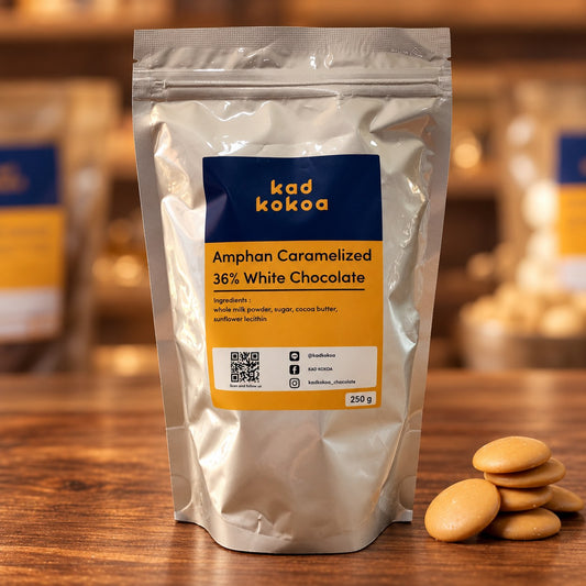 Amphan Caramelized 36% White Chocolate Couverture (250g)