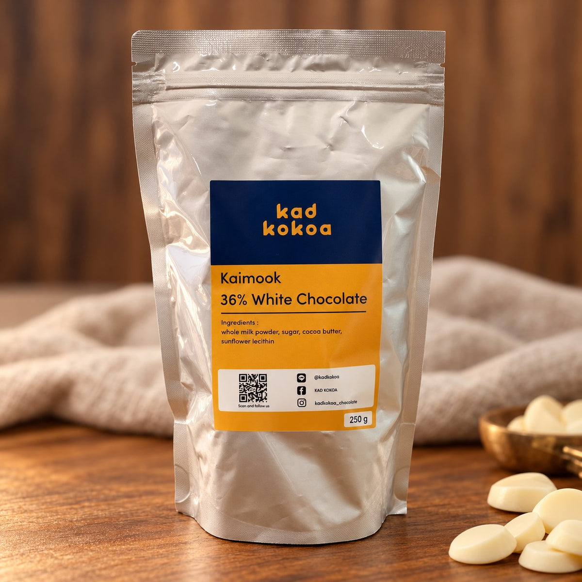 Kaimook 36% White Chocolate Couverture (250g)